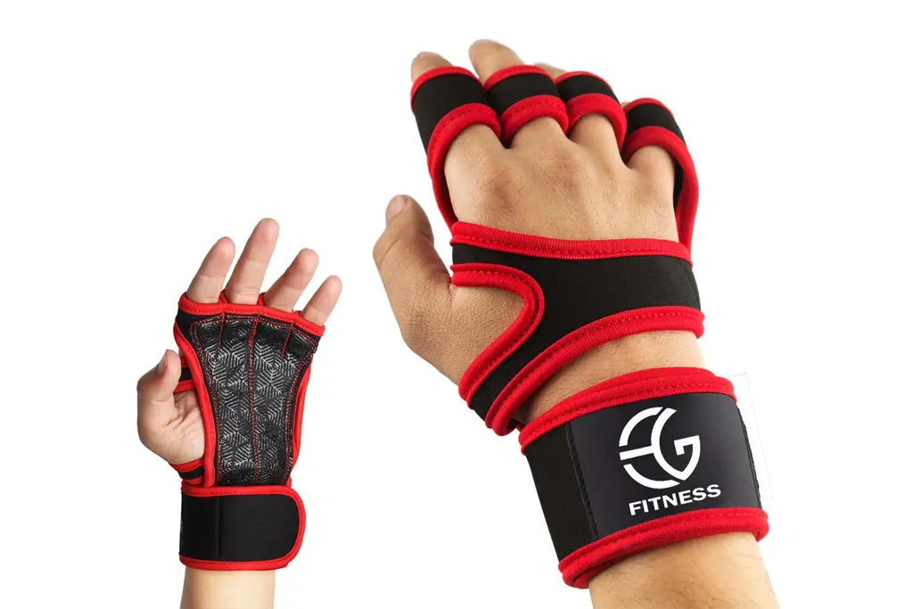 EG Fitness New Ventilated Weight Lifting Workout Gloves with Built-in Wrist Wraps for Men and Women