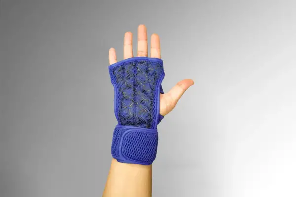 front of gloves