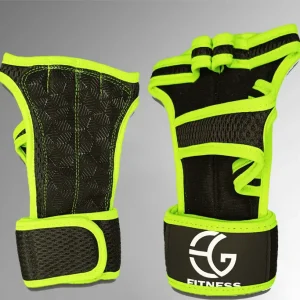 Green Color Mesh Made Weightlifting Gym Gloves For Workout
