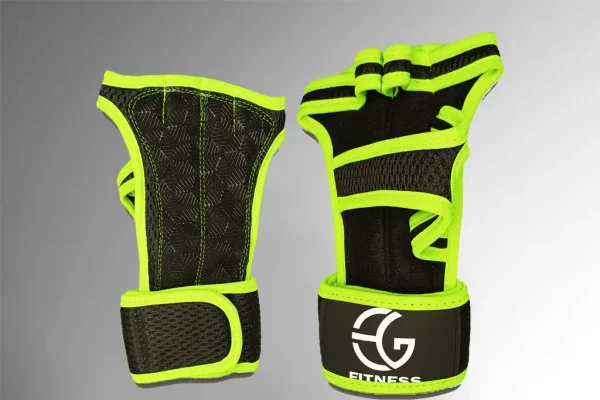 Green Color Mesh Made Weightlifting Gym Gloves For Workout
