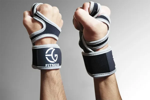 Grey Color Weightlifting Gym Gloves With Fitness Wrist Wraps For Exercise 2
