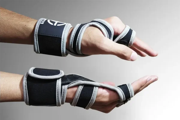 Grey Color Weightlifting Gym Gloves With Fitness Wrist Wraps For Exercise 3
