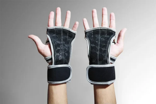 Grey Color Weight Lifting Gym Gloves With Fitness Wrist Wraps For Exercise